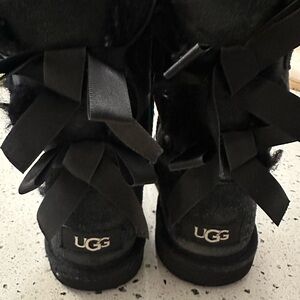 UGG Black Fuzzy Interior Boots